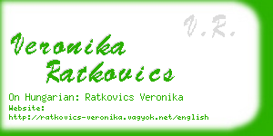 veronika ratkovics business card